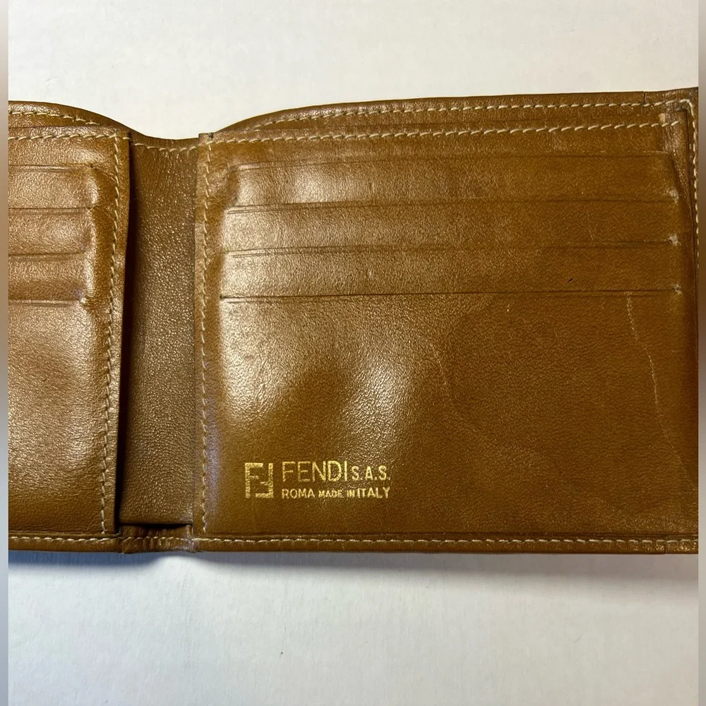 Fendi canvas leather